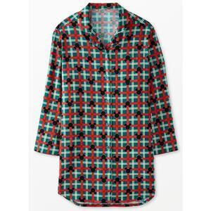 HANNA ANDERSSON Women's Disney Mickey Mouse Holiday Flannel Nightshirt Size Med